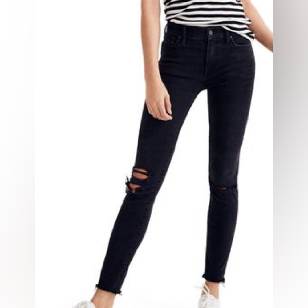 Madewell High Rise Ripped Distressed Skinny Jeans Size 27
